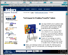 On-line poster creation at Kinkos.com